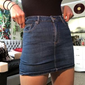 Denim mini skirt